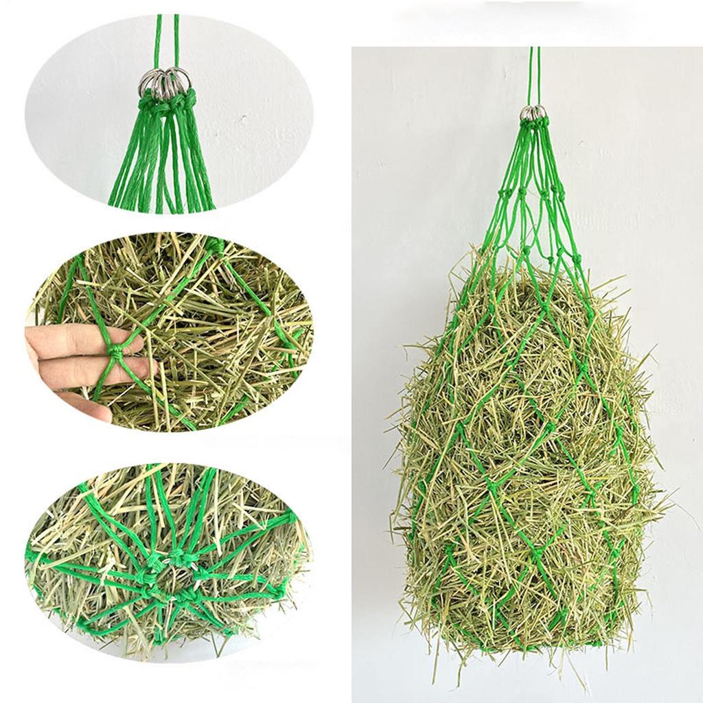 Horse Hay Net Sheep Hay Feeder Hangable Storage Net Supplies Cattle Equine Goat Feeders For Barn Daily Feeding