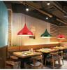 Vintage Hong Kong Industrial Red Hot Pot & BBQ Restaurant with Nostalgic Green Chandelier
