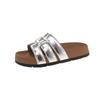 Internet celebrity soft bottom cool slippers women wear summer new with skirt flat bottom beach one word