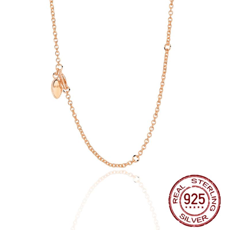 100 copper new Pink Swirl Wishbone Heart Collier Necklaces Ideal For Women Brand Authentic Band Necklaces Jewellery Gift