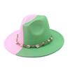 New Two-color Autumn and Winter Warm Women's Woolen Top Hat, British Men's Jazz Hat, Small Edge Gambler Felt Hat