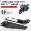 For KAWASAKI NINJA 300 250 400 650 H2 H4 Modified Motorcycle 2PCS CNC Rearview Mirrors Wind Wing Adjustable Rotating Side 1
