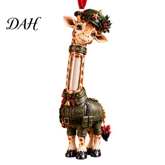 Ceremonial Money Gift Holders Giraffe Christmas Holder Ornament, Acrylic Cash Clip Hanging Decor for Theme Party Favors Tree Bag Car, Cute Career