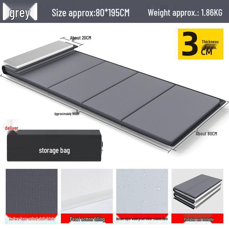 Thickened Waterproof Folding Sleeping Pad: Moisture-Proof Yoga and Nap Mat for Camping and Office Use