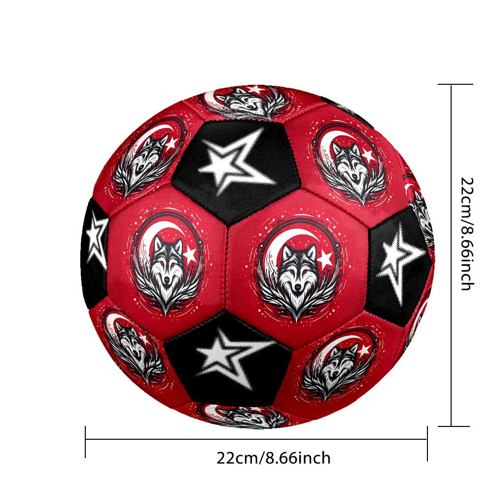 1PC Wolf Moon Star Art Symbol Soccer Ball Size 5 Football Machine Sewn Indoor/Outdoor Universal Football Gift W10