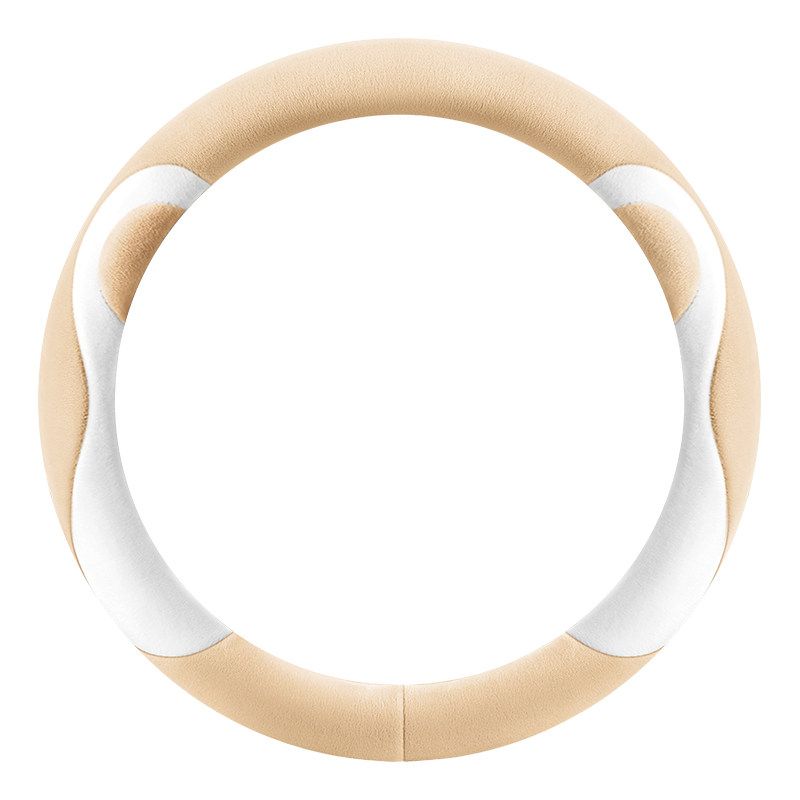 Car Steering Wheel Cover Winter Plush Warm and Cute New High-End Car Anti-Slip Sweat-Absorbent D-Shaped Handle Cover