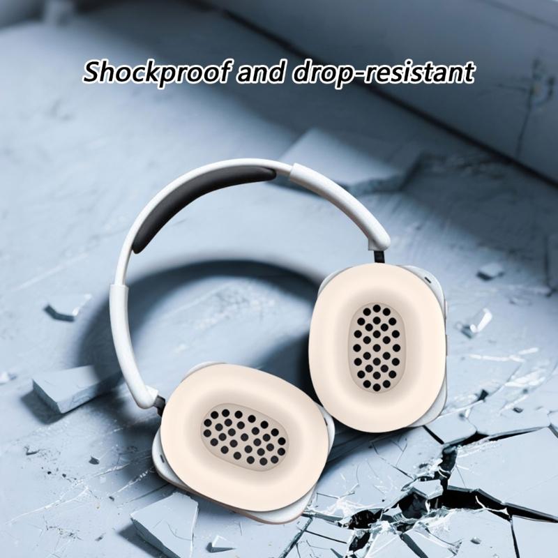 Universal Earpads Cover Sweatproof Noise Reducing Headphone Silicone Covers Easy Installation For Headphone(1)