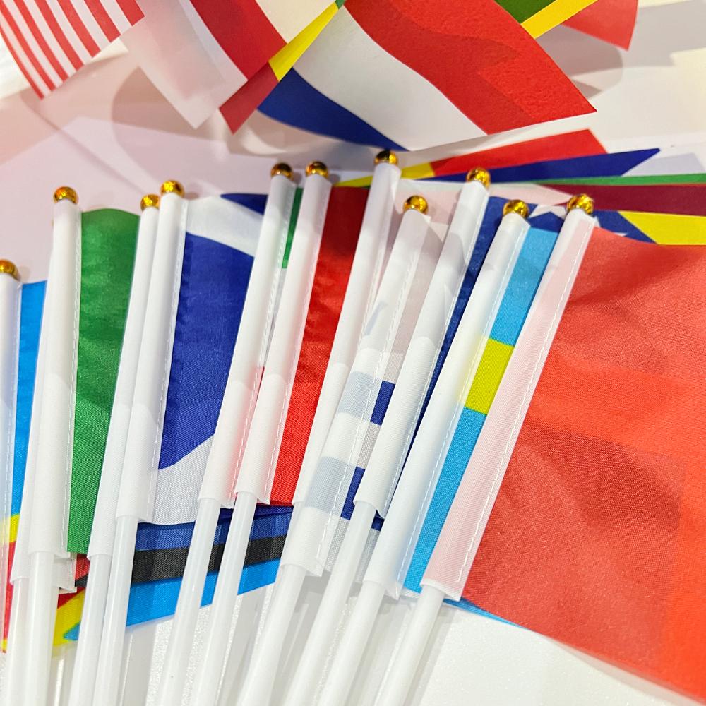 2026 48/pcs/setHand Held National Flag14x 21cmCountry Flag NEW Cup Countries Flag Bunting National String Banner Football Event