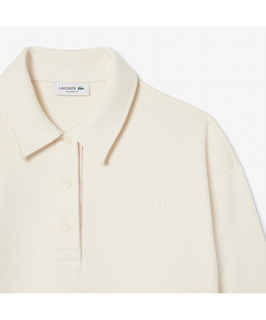 LACOSTE Women'S Signature Embossed Logo Polo Sweatshirt Sf0351-55N Xfj