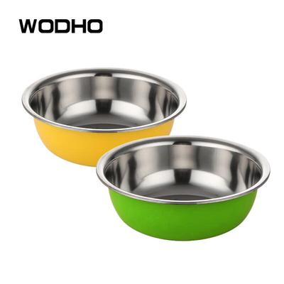 WODHO Bunte Küchenschüssel-Set aus Edelstahl