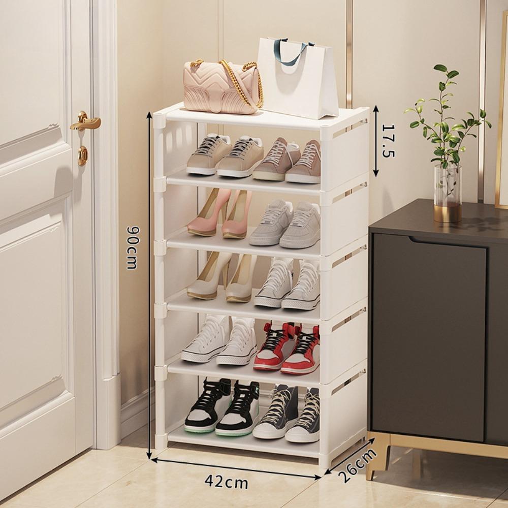 Shoe Rack Storage Rack 6-story Shoe Cabinet Simple Dust-proof Shoe Rack Bedroom Multi-layer Corner Shoe Rack for Storing Shoes