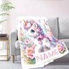 Unicorn In The Jungle Customize Your Name Blanket Warm Comfortable And Soft Blankets Are Suitable For Home Lunch Break Blanket Office Sofa Sofa Gift