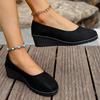Fashion Comemore Spring Autumn Solid Colour Shallow Mouth Single Shoes for Women Casual Suede Soft Bottom Wedges Heel Women's Shoes