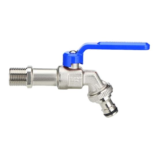 

Латунный кран для сада с двумя выходами, независимый регулирующий клапан, быстрая установка, герметичный адаптер для двухвыходного крана F