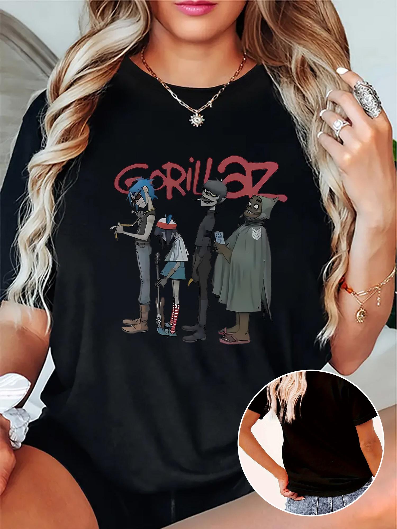 Gorillaz Band Graphic Print Black T-shirt S