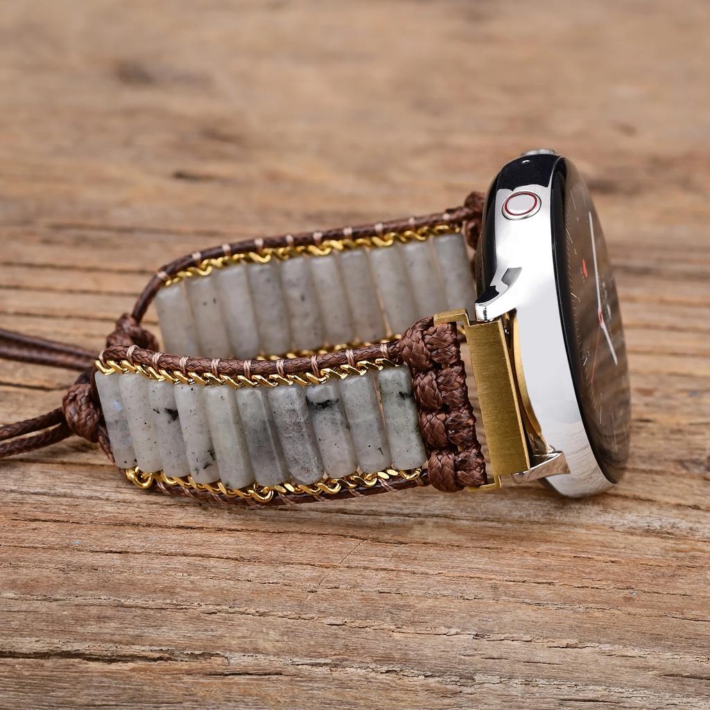 22mm 20mm Natural Stone Strap for Huawei Watch 4/GT 4 3 2 Pro 46mm Braided Nylon Bracelet for Samsung Watch 3/4/5/6/Amazfit GTR4