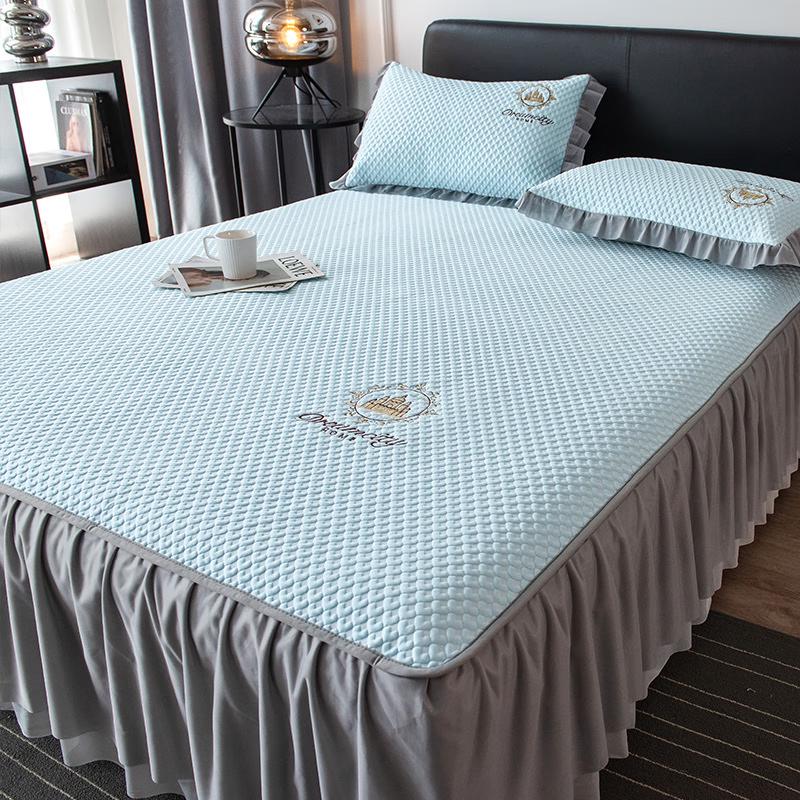 JINGRUIXIANG Cooling Ice Silk 3-Piece Bedding Set 150x200cm