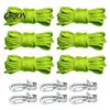 Camping Tarp Rope Tensioner 4/8/12Pcs with Cord, Heavy Duty Tie Down Roller, Cord Fastener Metal Tightening Tool for Camping, Tarps, Guy Lines,