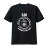 CIA Central Intelligence Agency USA America T Shirt Stylish Design with Logo and Motto Vintage Washed Slightly Streetwear - M...