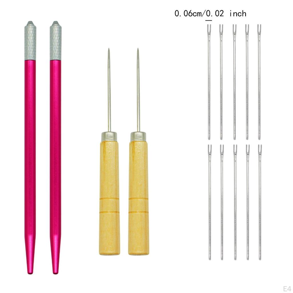 Doll Hair Insertion Tool Repair Portable Wig Accessories with Awl for Shop