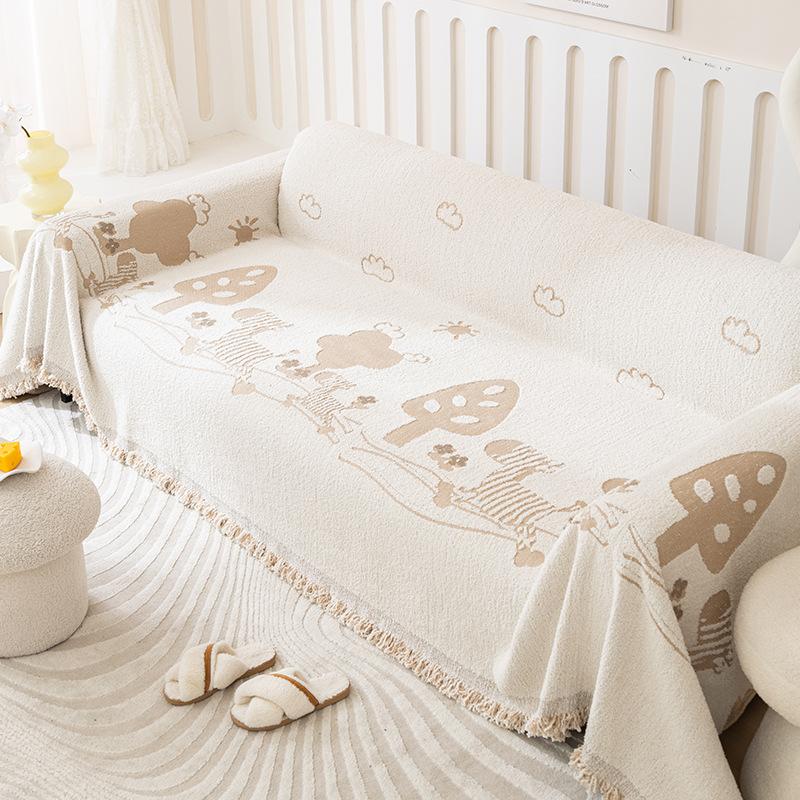 High-End Atmosphere Living Room Plush Zebra Sofa Towel All-Inclusive Universal Dust Cover Cover Nap Wool Blanket