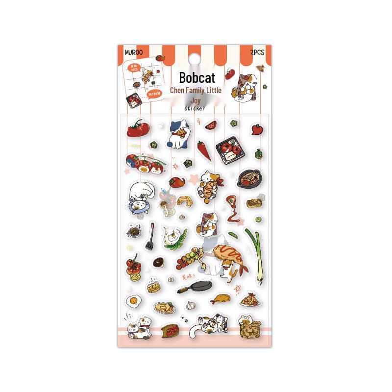 Mu Ran Mountain Cat Stickers: Adorable Cat Patterns for Journals, Water Bottles, Phone Cases, and DIY Collages