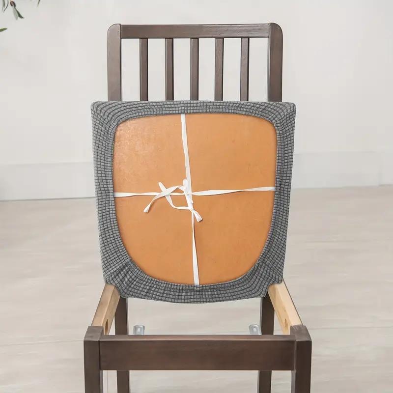 Jacquard Chair Seat Cover Stretch Elastic Dining Slipcovers Chair Cushion Cover Removable Washable Dinning Kitchen Chair Covers