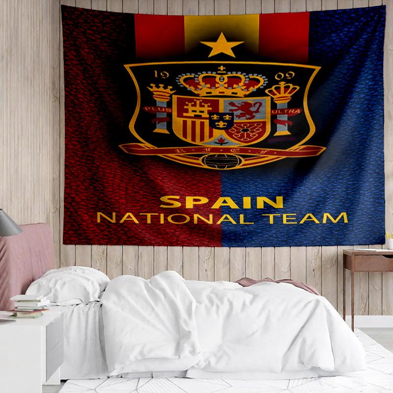 Spain National Football Team Tapestry Accessories Playroom Tapestry, for Bedroom,Livingroom, Dormitory Room Wall Decor Fan Birthday Gifts