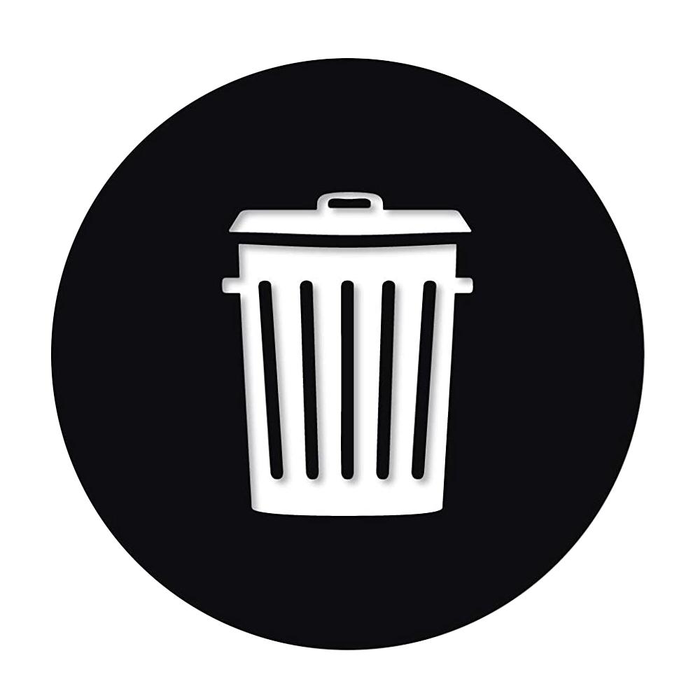 Recycle and Trash Sticker Vinyl Modern Logo Symbol To Organize Trash Cans or Garbage Containers and Walls Small Green