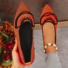 N Nü Spring/Summer New Pointed Toe Flat Single Shoes Large Size Fashion Flying Weaving One Step Casual Women's Shoes