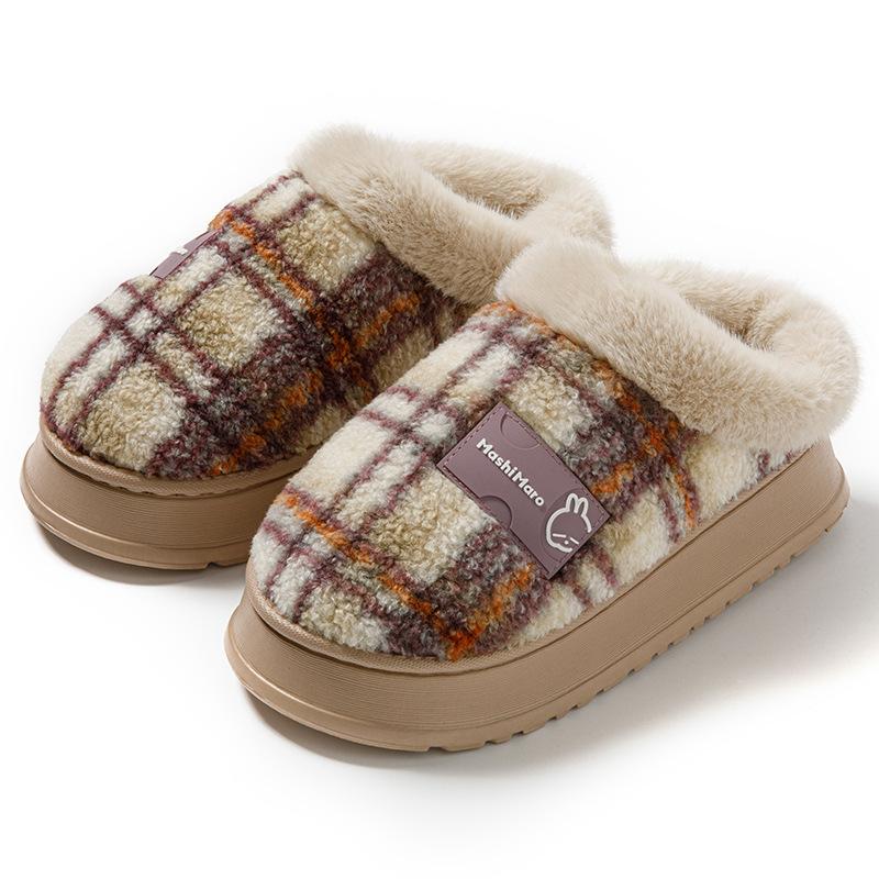 

Autumn and winter women s cotton shoes wear thick soles, soft and warm men s indoor home Cixi cotton slippers 36-37 (suitable for 35-36 feet)