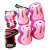 RANGS JAPAN RANGS Protector 6-Piece Set, Pink, for ages 6 and up (height 110cm and above) [Wrist Guards, Elbow Pads, Knee Pads]