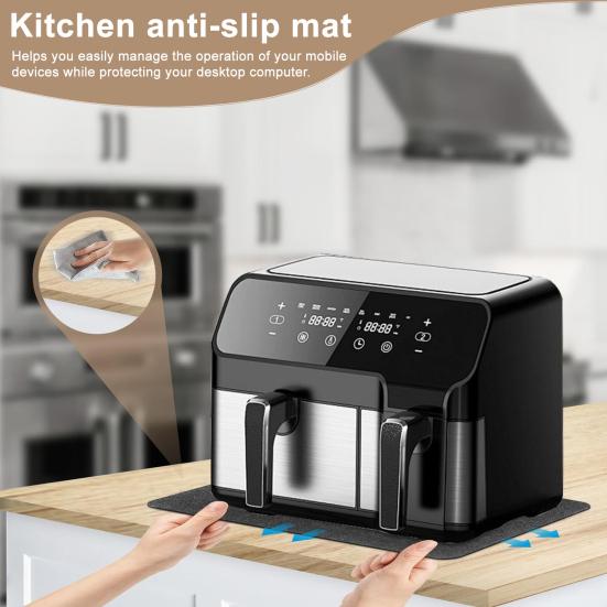 Heat Resistant Protective Pad for Air Fryer Coffee Maker Non-slip Countertop Mat Oil Stain Resistant Kitchen Appliance Accessory