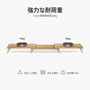 LOUKIN Monitor Desktop Computer Display Desktop Wooden Dual Monitor Stand for 44 X Fits Two Large Monitor Adjustable Length and Computer Up To Stand,