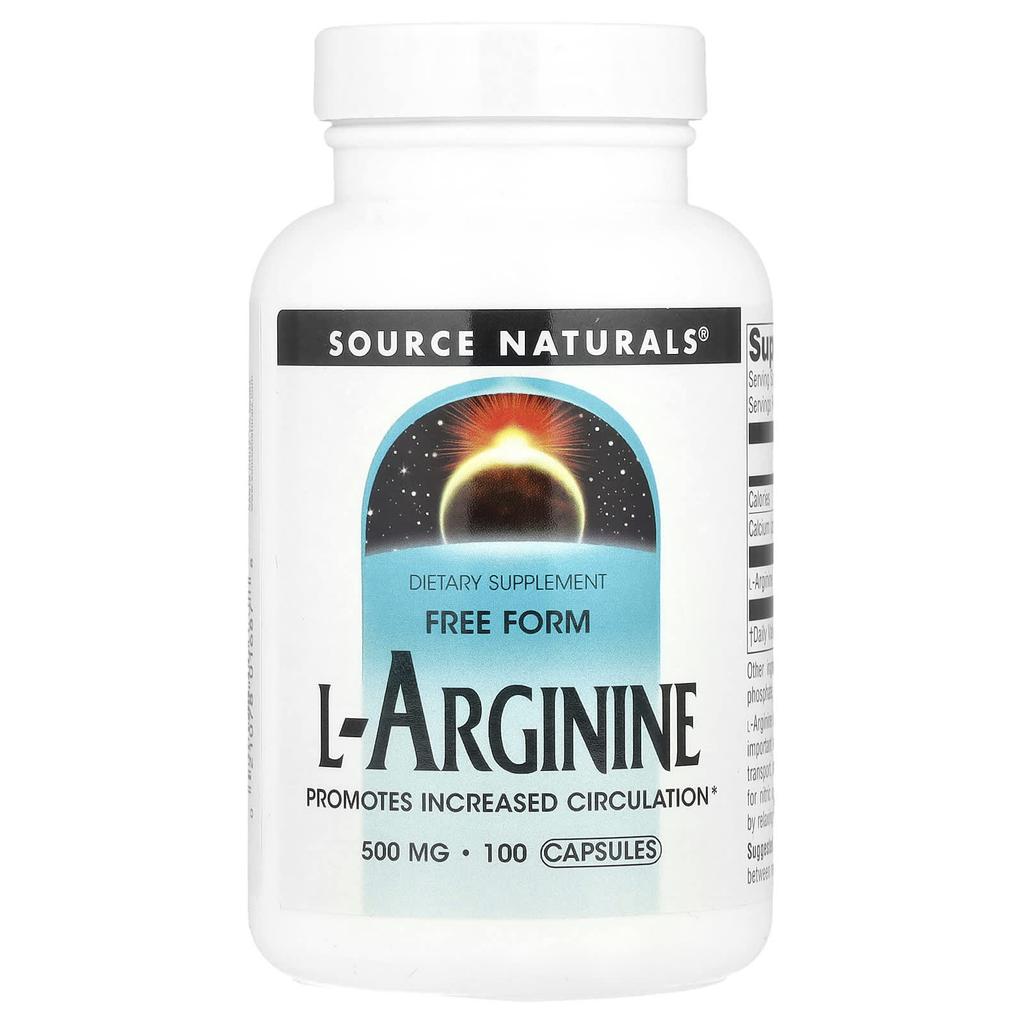 L-Arginine, Free Form, 100 Capsules