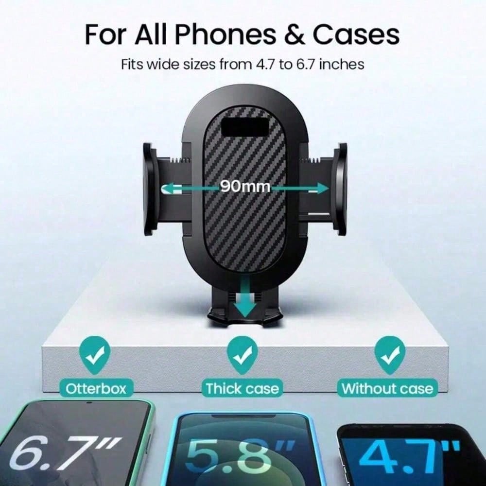 1PC Car Dashboard Navigation Bracket – Suction Cup or Air Vent Mount for Mobile Phones & GPS Devices