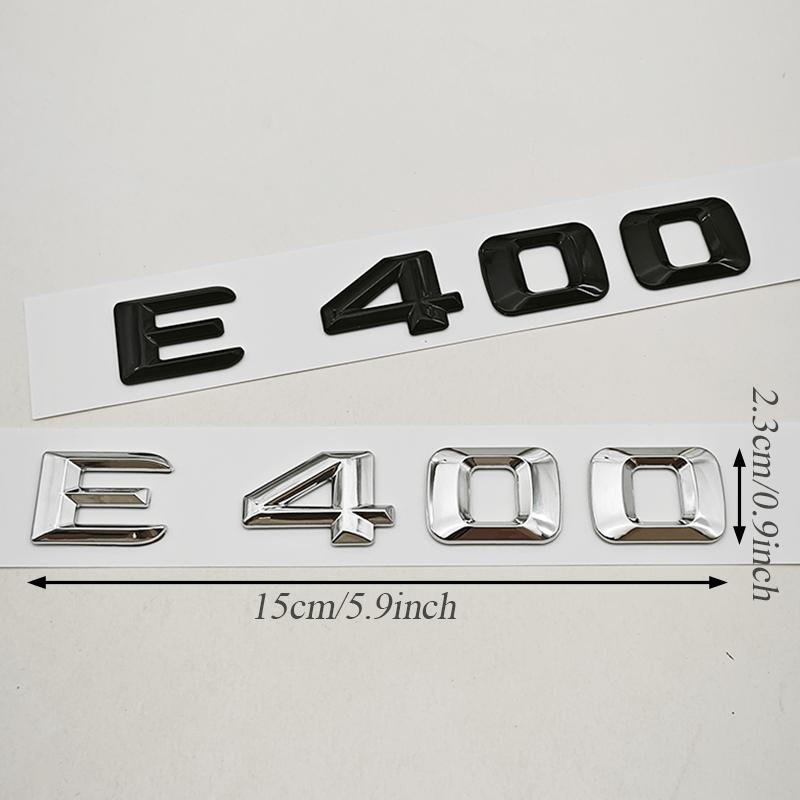 3D ABS Car Letter Logo E400 E450 4MATIC Rear Trunk Sticker Emblem For Mercedes Benz E Class E400 E450 W213 Auto Tail Accessories