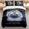 Juego de Ropa de Cama Edmonton Oilers de 3 Piezas Funda Nórdica Estampada con Dos Fundas de Almohada Decoración de Dormitorio en Casa regalo de festival