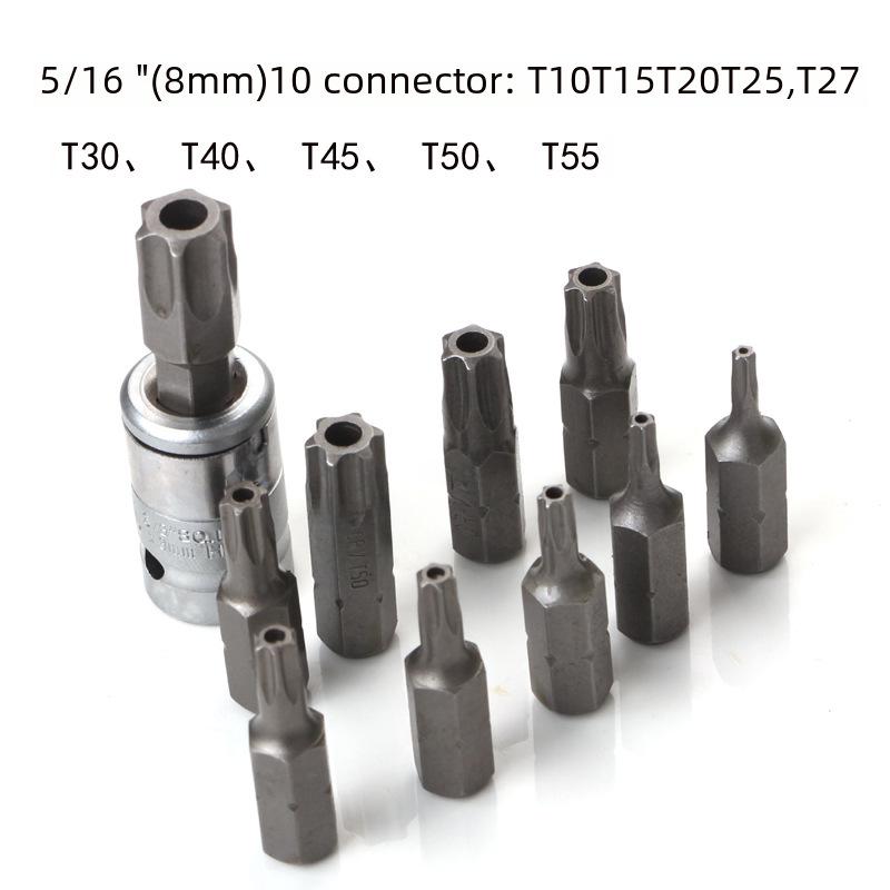 Star Bit Socket Set: 34-Piece with 3/8" Ratchet Wrench & 5/16" Hex Screw Tool