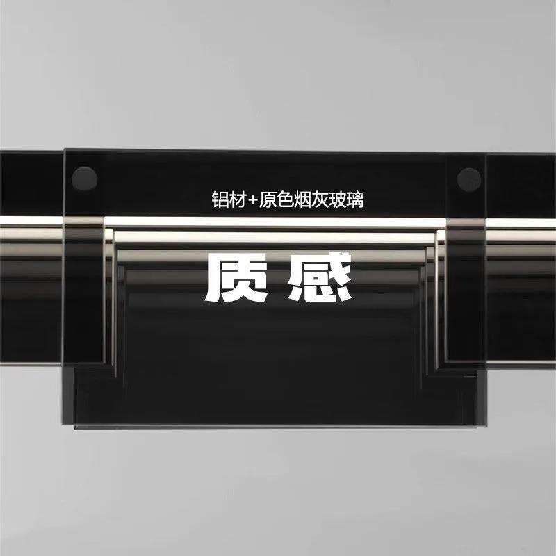 Full-spectrum Italian minimalist luxury glass dining room lamp Modern designer online celebrity led bar chandelier