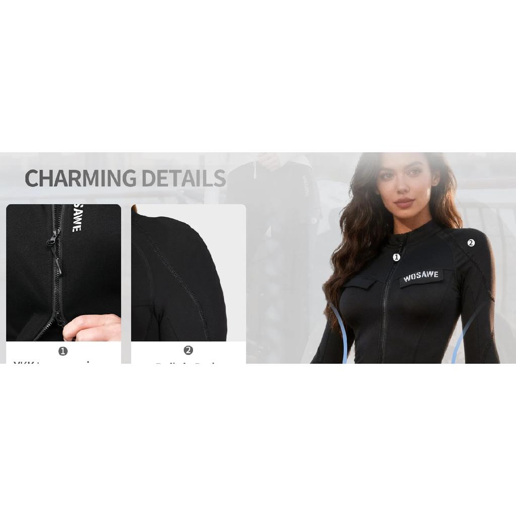 WOSAWE Women's Motorcycle Riding Jacket Long Sleeve Summer Breathable Stretch Shirt with Reflective Design YKK Two Way Zipper