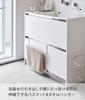 Yamazaki Jitsugyo 7420 Under Washbasin Hook Telescopic Bath Mat Towel Hanger White X X H9 Tower Just Hang On the Drawer Door Easy Installation 7420 &