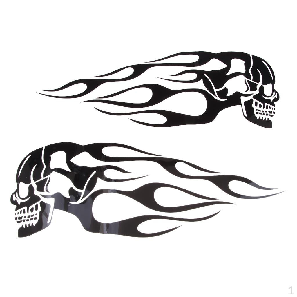 Right Skull Badge Sticker Gasoline Tank Graphic Universal