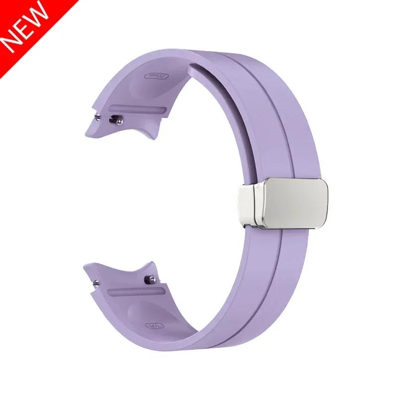 No Gap Magnetic Silicone Strap For Samsung Galaxy Watch 7 6 5 4 44mm 40mm Pro 45mm Bracelet Galaxy Watch6 Classic 43mm 47mm Band
