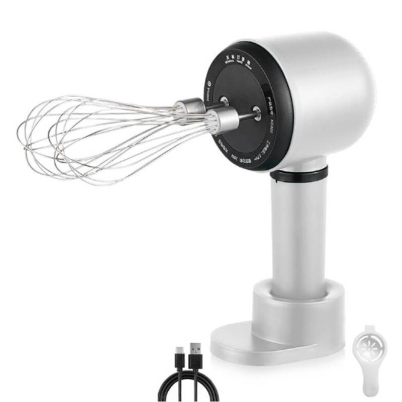 Mini Electric Handheld Egg Beater With Usb Rechargeable Multifunction For Home Baking