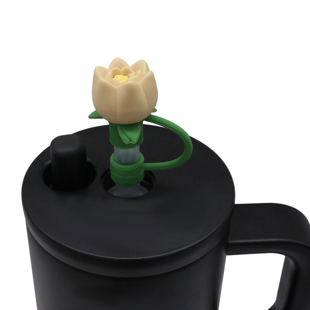 10mm Rose Flower Straw Cover for Stanley,Large Silicone Diameter Dust Proof Straw Plug Cap,Cup Accessorie,Valentine's Day Gift