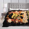 Cartoon Scorpion Mortal Kombat Flannel Blankets Funny Throw Blanket for Bed Sofa Couch 200x150cm Bedspreads