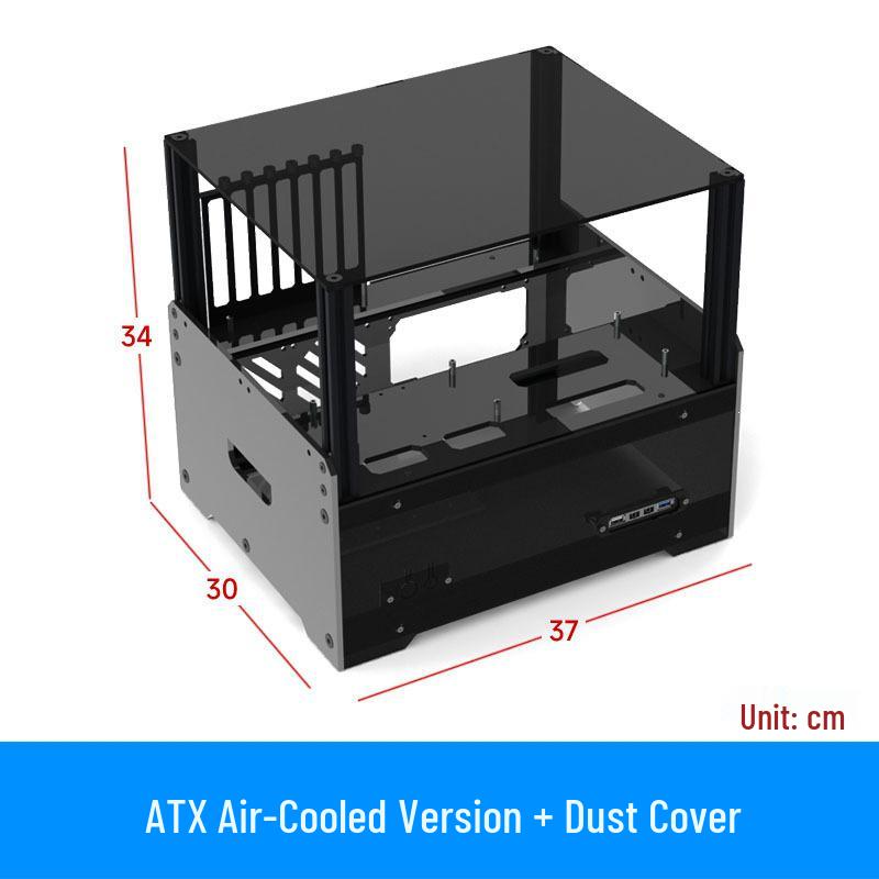 Double-Layer Acrylic Water-Cooled Computer Case with Semi-Transparent Design