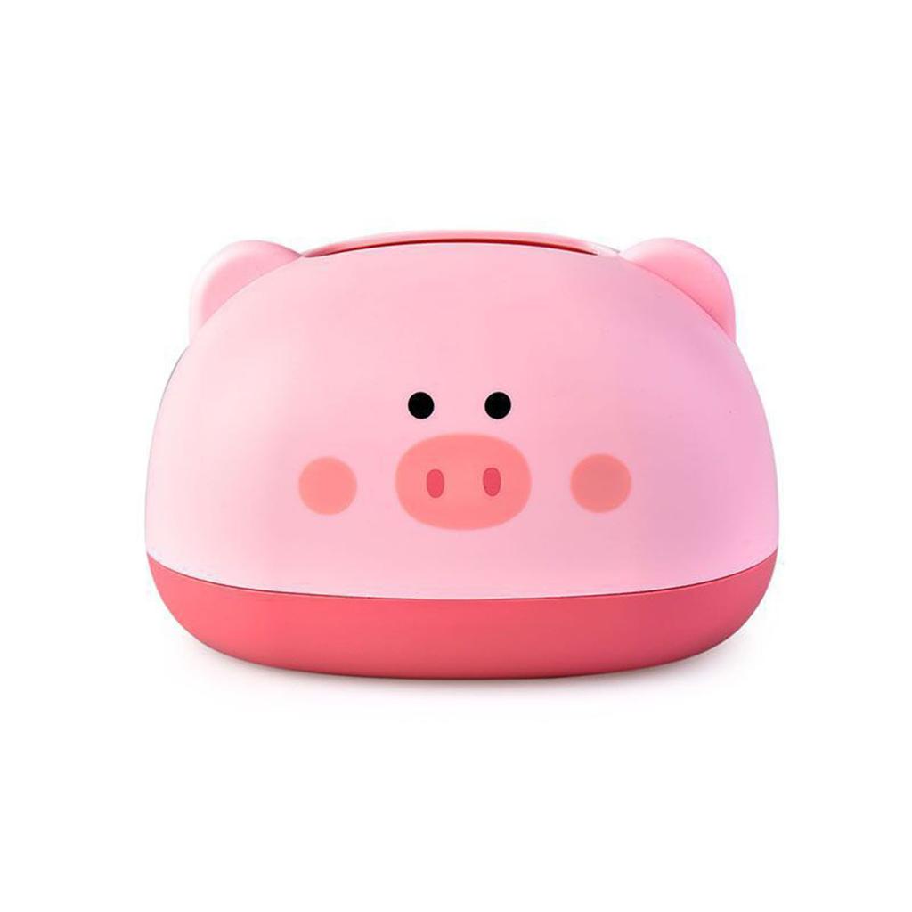 Tissue Box Cover PP Cute Cartoon Animal Desktop Tissue Dispenser Napkin Holder Case for Bathroom