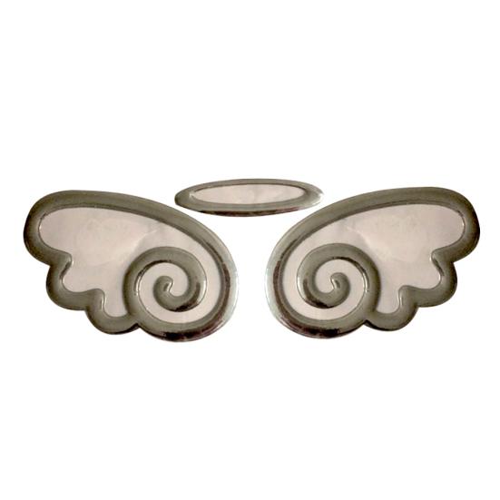 Car Styling Lovely 3D Angel Wings Sticker Vehicle Body Logo Decal Decoration